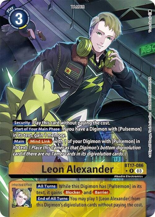 Image for Leon Alexander (Alternate Art) (BT17-086 R) (Secret Crisis) - Digimon Card Game