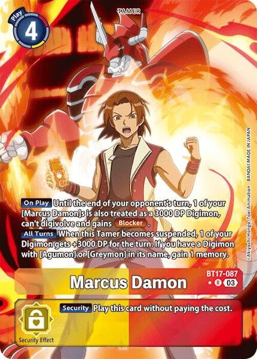 Image for Marcus Damon (Alternate Art) (BT17-087 R) (Secret Crisis) - Digimon Card Game