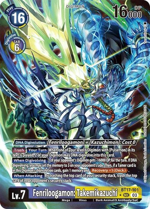 Image for Fenriloogamon: Takemikazuchi (Alternate Art) (BT17-101 SEC) (Secret Crisis) - Digimon Card Game