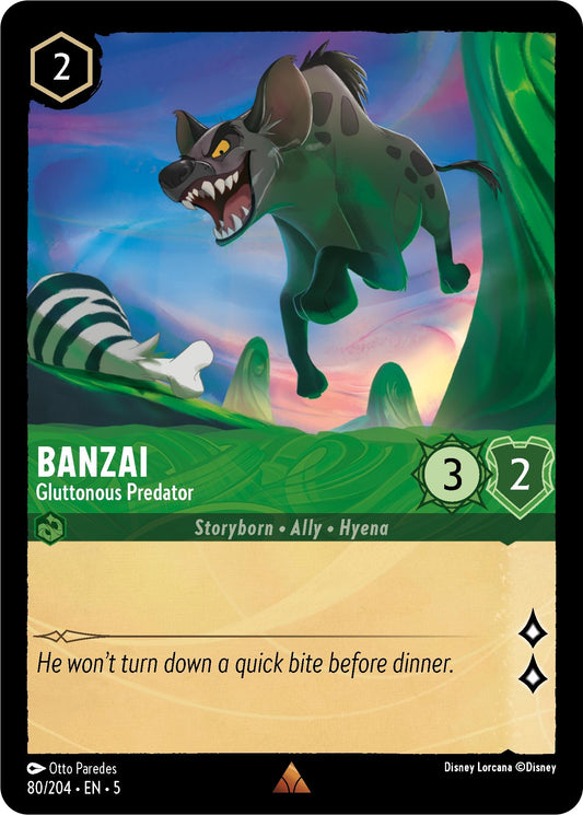 Image for Banzai - Gluttonous Predator (80/204) (Shimmering Skies) - Disney Lorcana