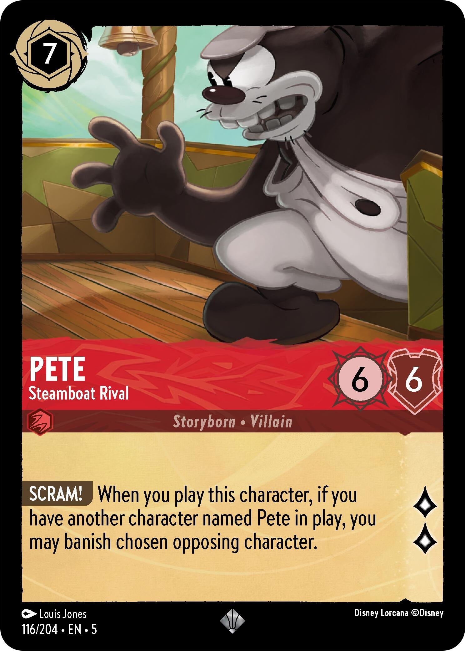 Image for Pete - Steamboat Rival (116/204) (Shimmering Skies) - Disney Lorcana