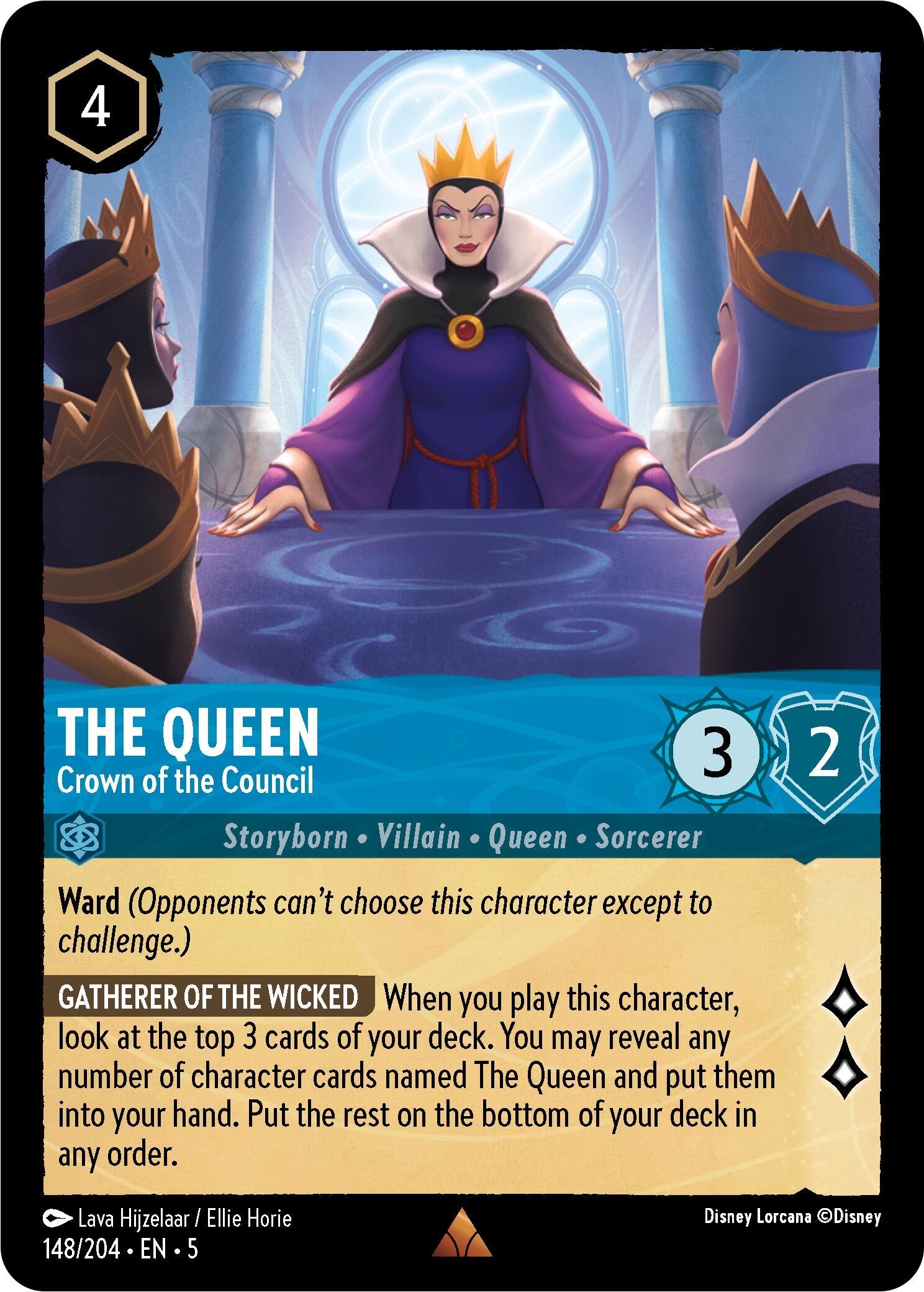 Image for The Queen - Crown of the Council (148/204) (Shimmering Skies) - Disney Lorcana