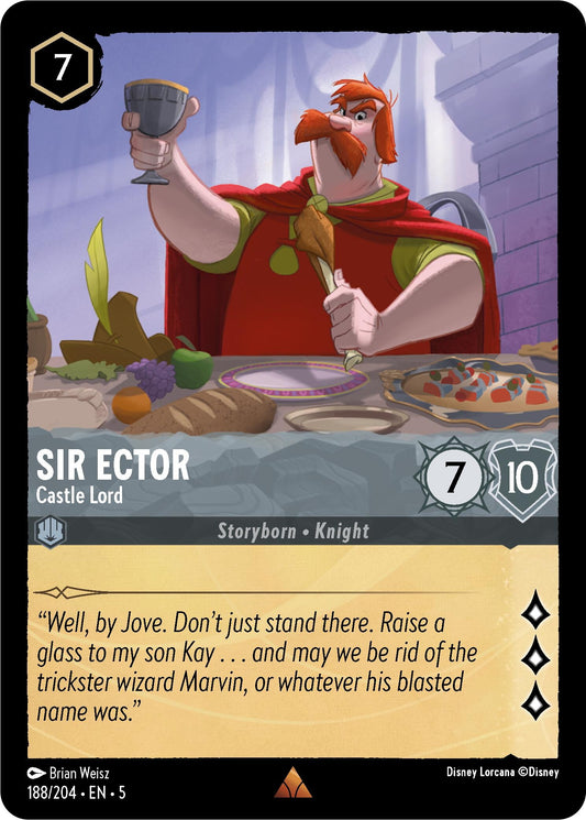 Image for Sir Ector - Castle Lord (188/204) (Shimmering Skies) - Disney Lorcana