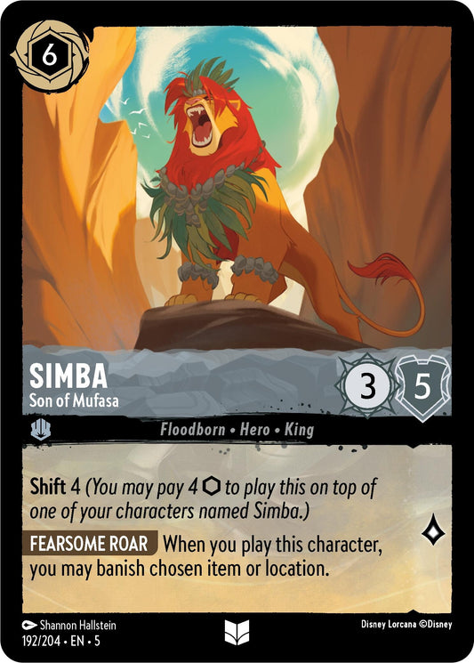 Image for Simba - Son of Mufasa (192/204) (Shimmering Skies) - Disney Lorcana