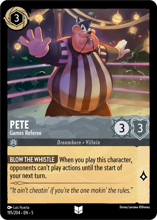 Image for Pete - Games Referee (195/204) (Shimmering Skies) - Disney Lorcana