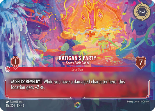 Image for Ratigan's Party - Seedy Back Room (Enchanted) (216/204) (Shimmering Skies) - Disney Lorcana