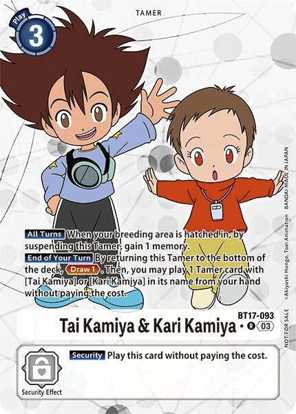 Image for Tai Kamiya & Kari Kamiya (Alternate Art) (17093) (Secret Crisis) - Digimon Card Game
