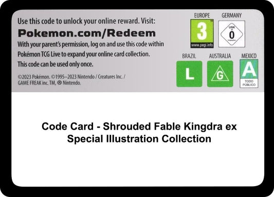Image for Code Card - Shrouded Fable Kingdra ex Special Illustration Collection (SV: Shrouded Fable) - Pokemon