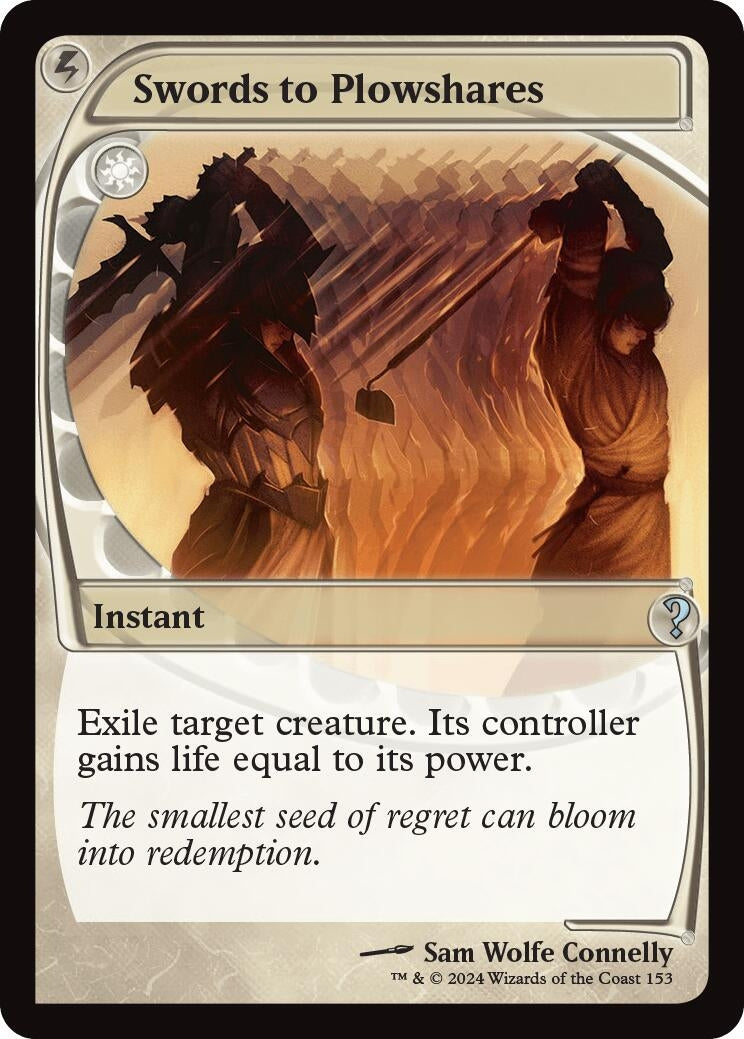 Image for Swords to Plowshares (Future Sight) (153) (Mystery Booster 2) - Magic: The Gathering