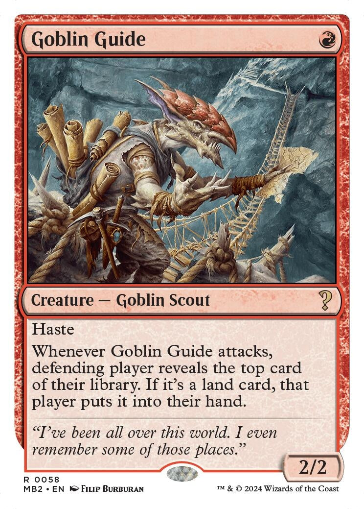 Image for Goblin Guide (White Border) (58) (Mystery Booster 2) - Magic: The Gathering