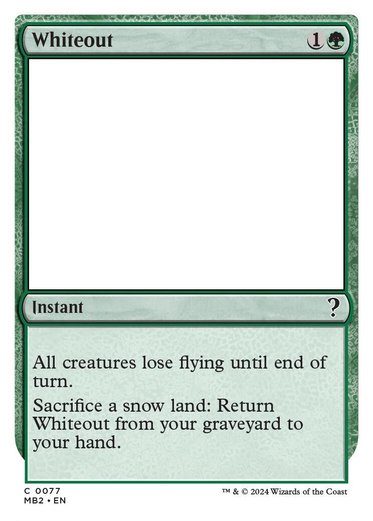 Image for Whiteout (White Border) (77) (Mystery Booster 2) - Magic: The Gathering