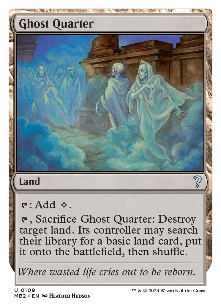 Image for Ghost Quarter (White Border) (109) (Mystery Booster 2) - Magic: The Gathering