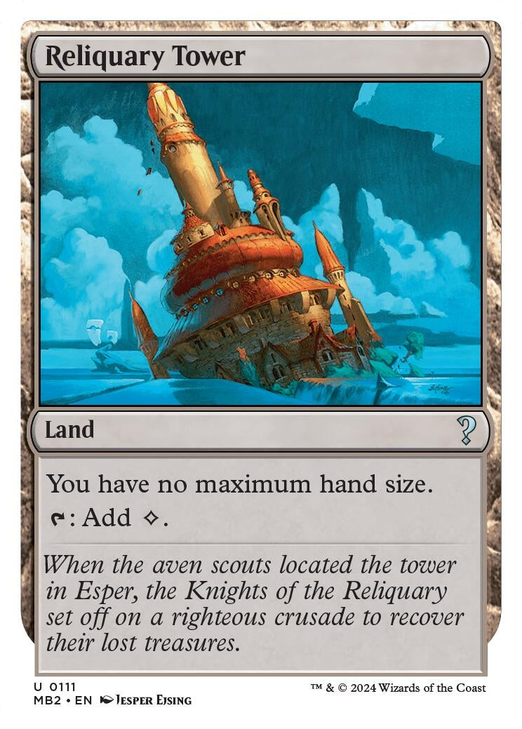 Image for Reliquary Tower (White Border) (111) (Mystery Booster 2) - Magic: The Gathering
