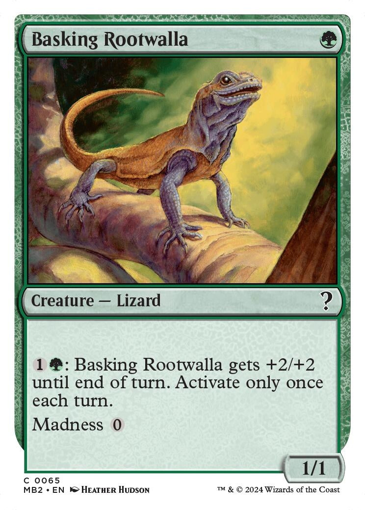 Image for Basking Rootwalla (White Border) (65) (Mystery Booster 2) - Magic: The Gathering