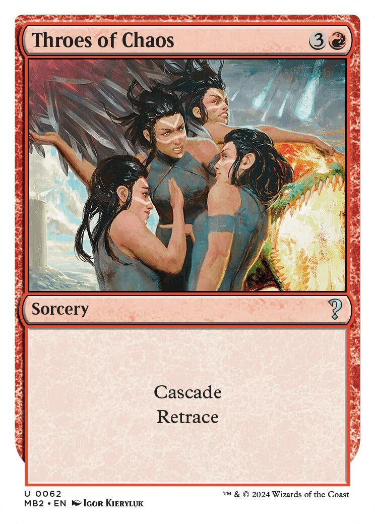 Image for Throes of Chaos (White Border) (62) (Mystery Booster 2) - Magic: The Gathering