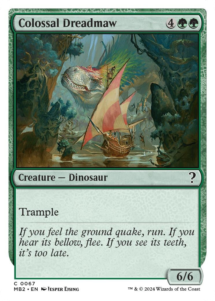Image for Colossal Dreadmaw (White Border) (67) (Mystery Booster 2) - Magic: The Gathering