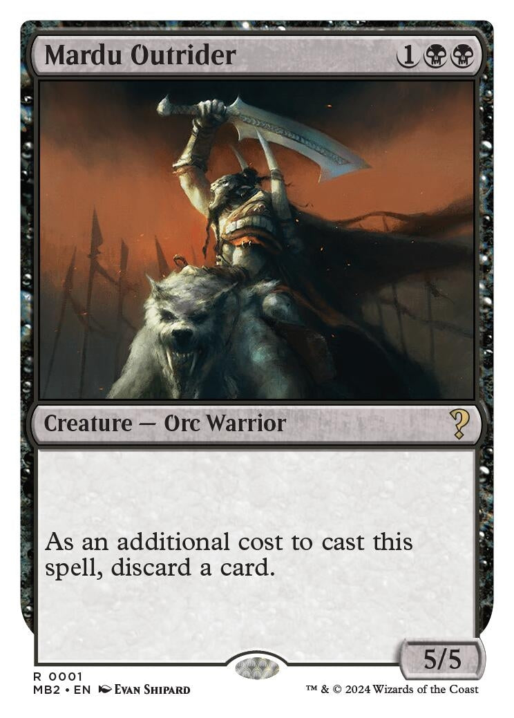 Image for Mardu Outrider (White Border) (1) (Mystery Booster 2) - Magic: The Gathering