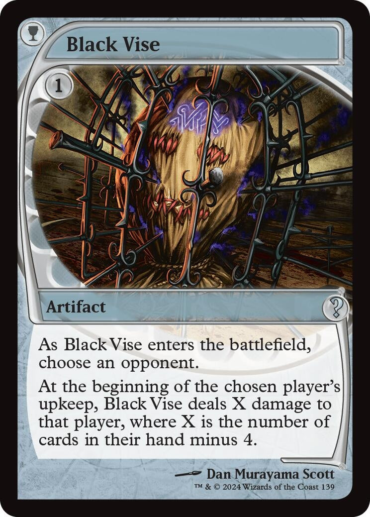 Image for Black Vise (Future Sight) (139) (Mystery Booster 2) - Magic: The Gathering