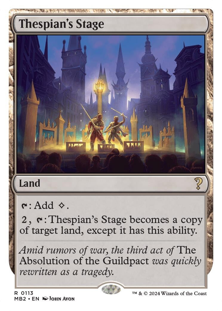 Image for Thespian's Stage (White Border) (113) (Mystery Booster 2) - Magic: The Gathering