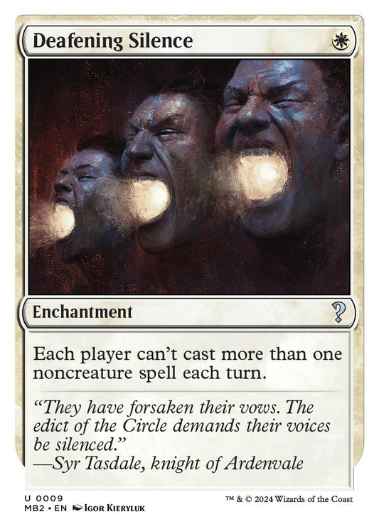 Image for Deafening Silence (White Border) (9) (Mystery Booster 2) - Magic: The Gathering