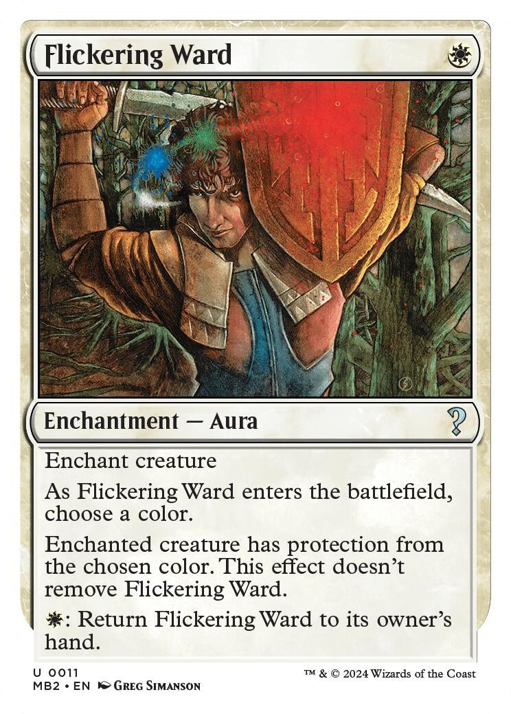 Image for Flickering Ward (White Border) (11) (Mystery Booster 2) - Magic: The Gathering