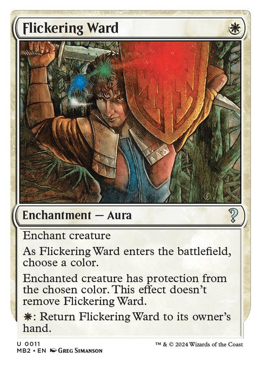 Image for Flickering Ward (White Border) (11) (Mystery Booster 2) - Magic: The Gathering