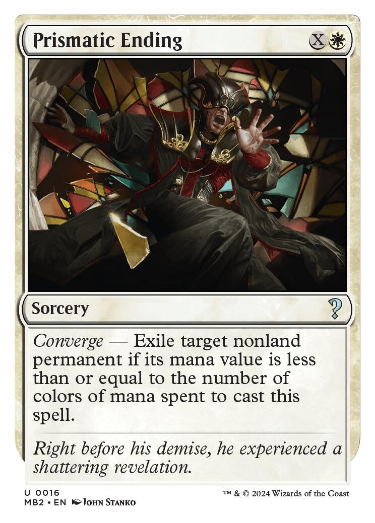 Image for Prismatic Ending (White Border) (16) (Mystery Booster 2) - Magic: The Gathering