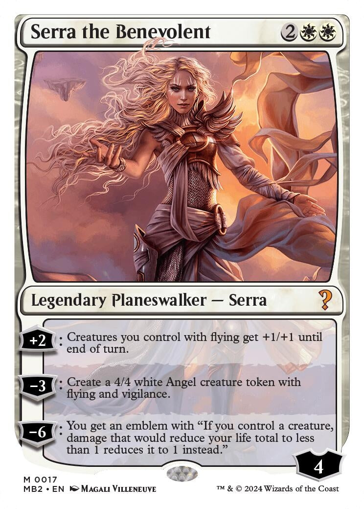 Image for Serra the Benevolent (White Border) (17) (Mystery Booster 2) - Magic: The Gathering