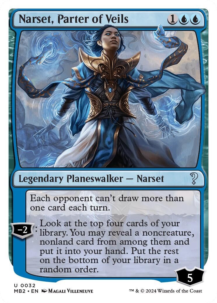 Image for Narset, Parter of Veils (White Border) (32) (Mystery Booster 2) - Magic: The Gathering