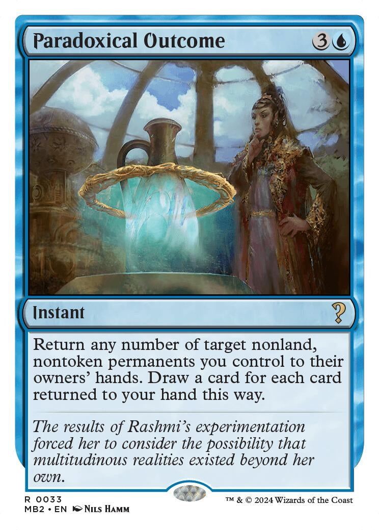 Image for Paradoxical Outcome (White Border) (33) (Mystery Booster 2) - Magic: The Gathering
