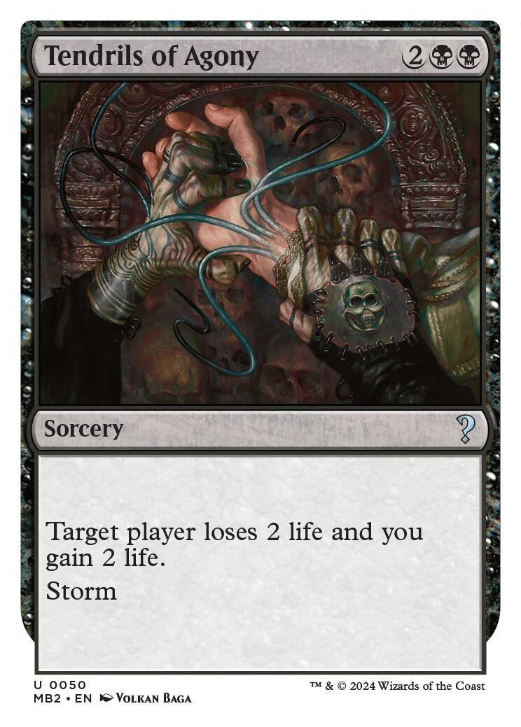 Image for Tendrils of Agony (White Border) (50) (Mystery Booster 2) - Magic: The Gathering