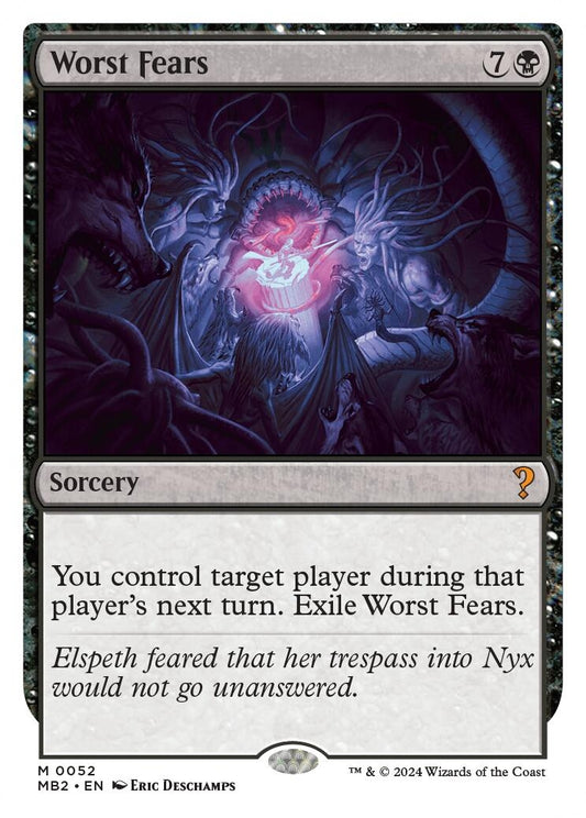 Image for Worst Fears (White Border) (52) (Mystery Booster 2) - Magic: The Gathering