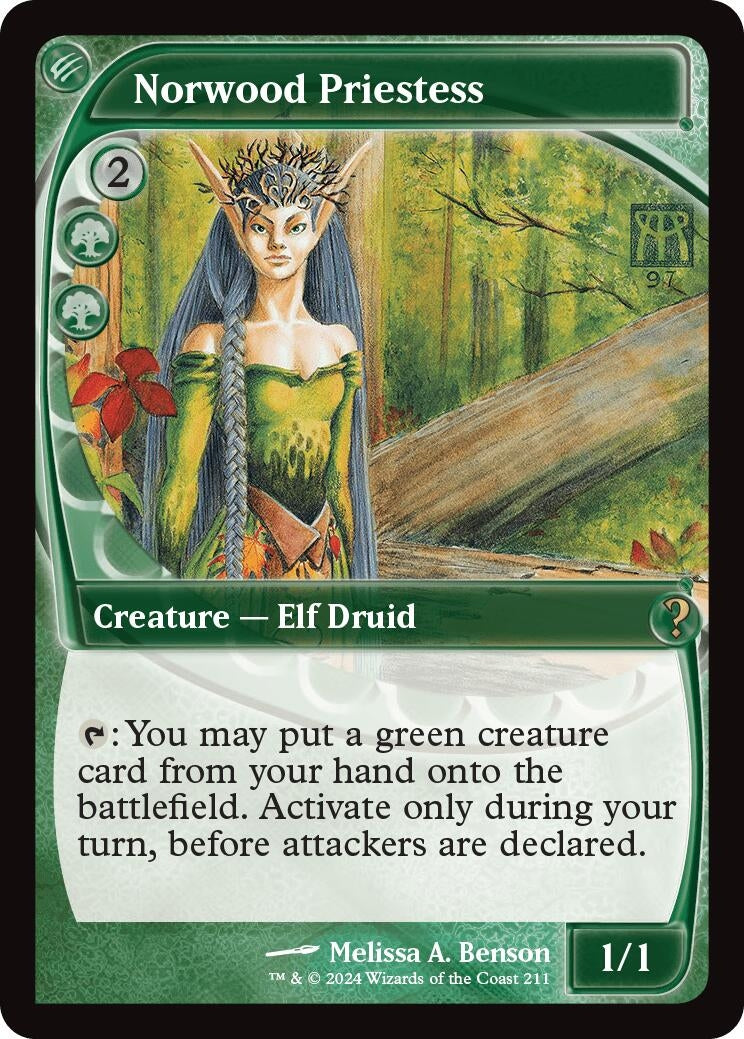 Image for Norwood Priestess (Future Sight) (211) (Mystery Booster 2) - Magic: The Gathering