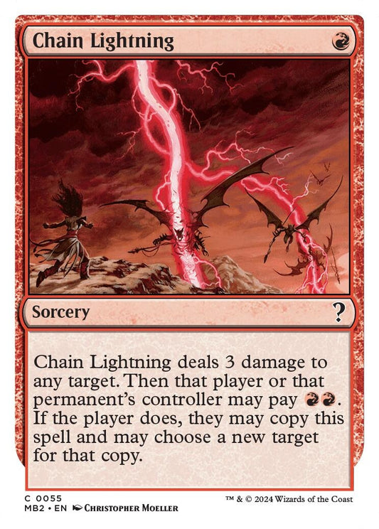 Image for Chain Lightning (White Border) (55) (Mystery Booster 2) - Magic: The Gathering