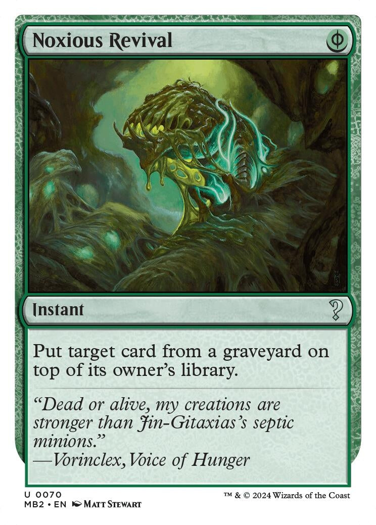 Image for Noxious Revival (White Border) (70) (Mystery Booster 2) - Magic: The Gathering