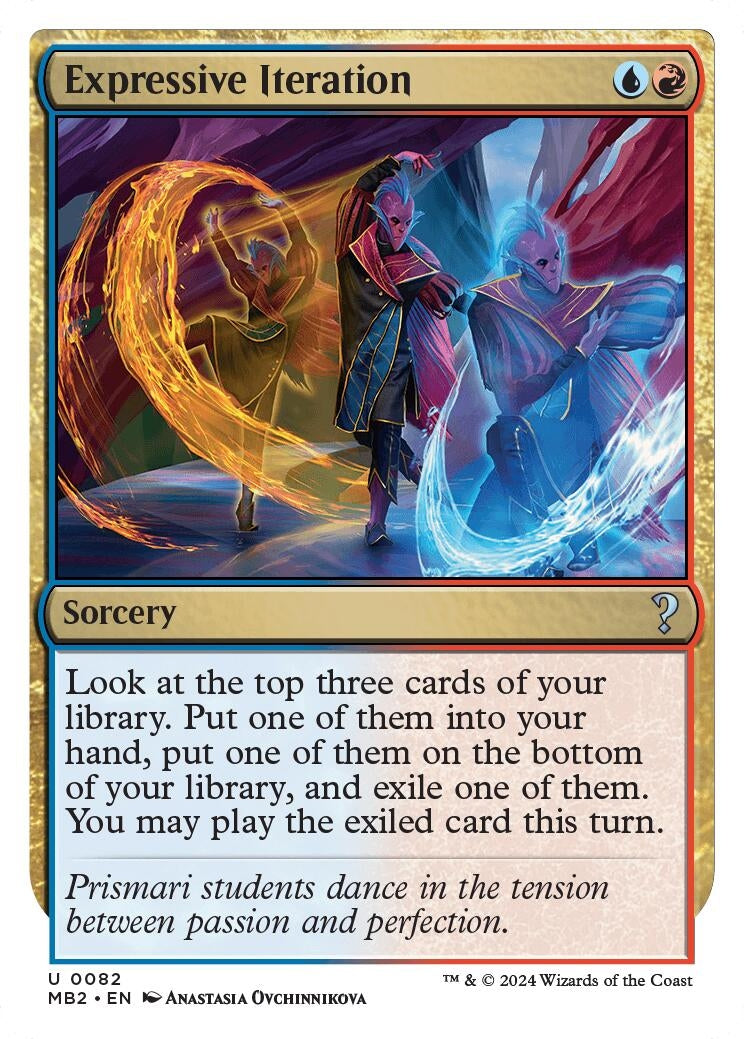 Image for Expressive Iteration (White Border) (82) (Mystery Booster 2) - Magic: The Gathering