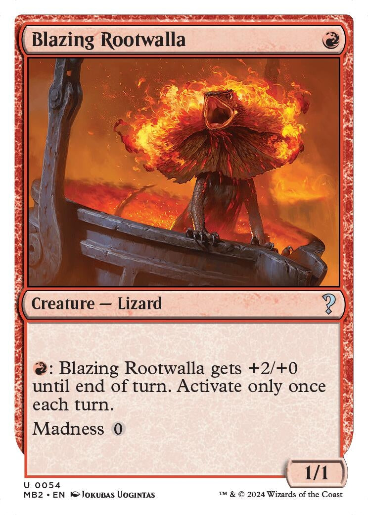 Image for Blazing Rootwalla (White Border) (54) (Mystery Booster 2) - Magic: The Gathering