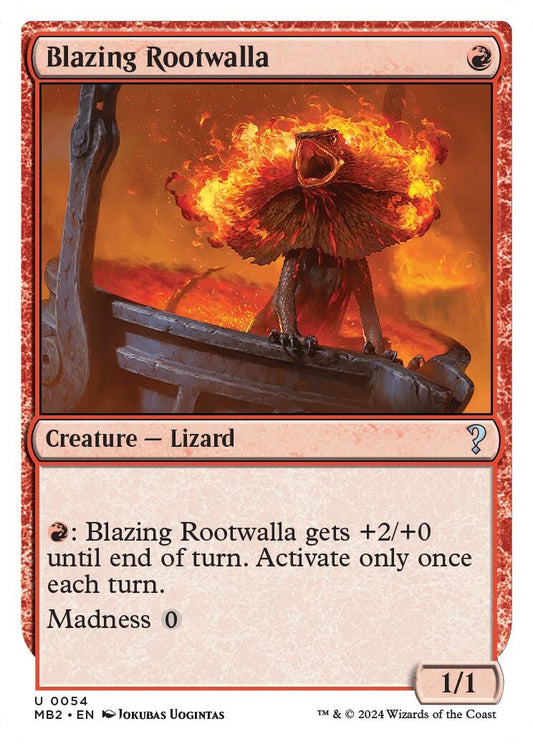Image for Blazing Rootwalla (White Border) (54) (Mystery Booster 2) - Magic: The Gathering