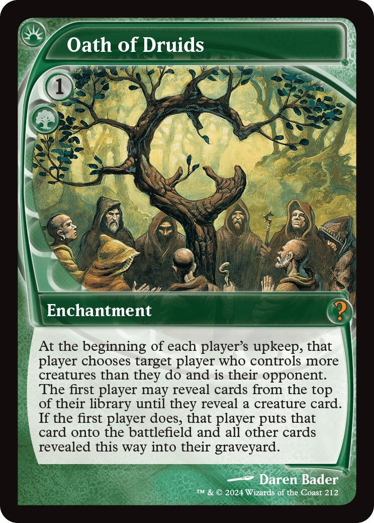 Image for Oath of Druids (Future Sight) (212) (Mystery Booster 2) - Magic: The Gathering