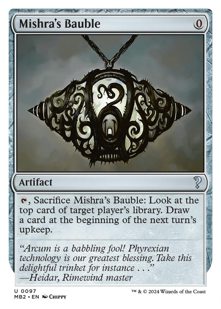 Image for Mishra's Bauble (White Border) (97) (Mystery Booster 2) - Magic: The Gathering