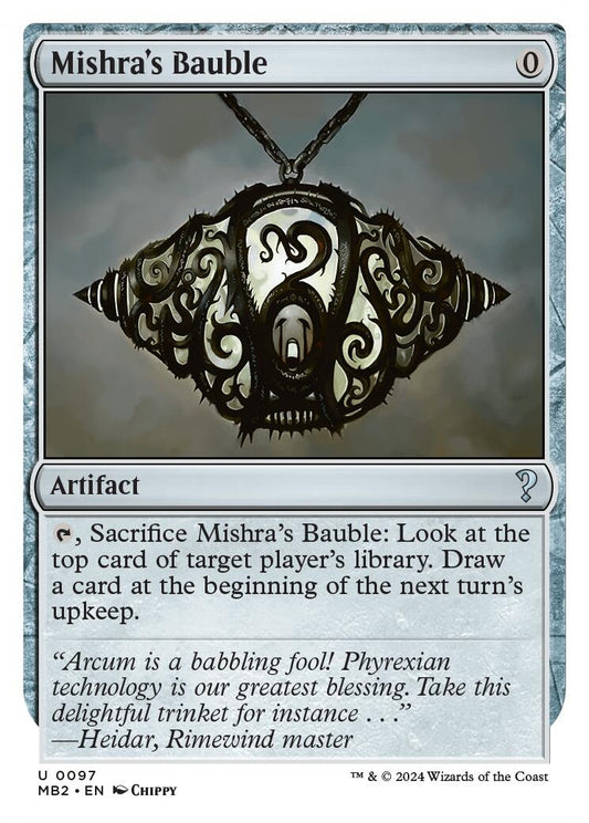 Image for Mishra's Bauble (White Border) (97) (Mystery Booster 2) - Magic: The Gathering