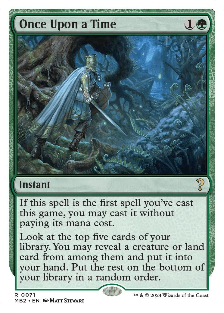 Image for Once Upon a Time (White Border) (71) (Mystery Booster 2) - Magic: The Gathering