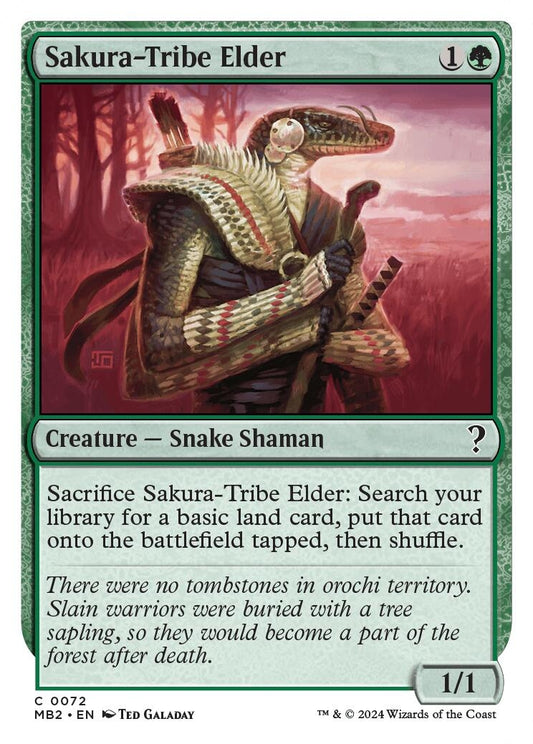 Image for Sakura-Tribe Elder (White Border) (72) (Mystery Booster 2) - Magic: The Gathering