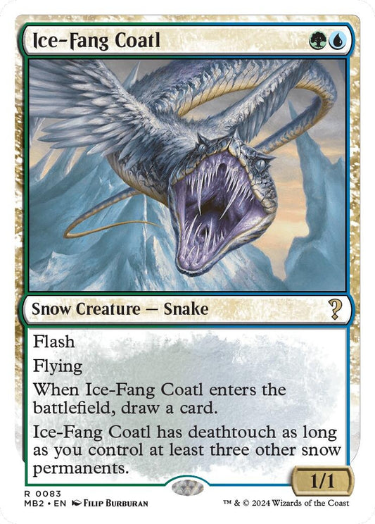 Image for Ice-Fang Coatl (White Border) (83) (Mystery Booster 2) - Magic: The Gathering