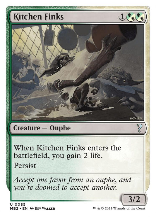 Image for Kitchen Finks (White Border) (85) (Mystery Booster 2) - Magic: The Gathering