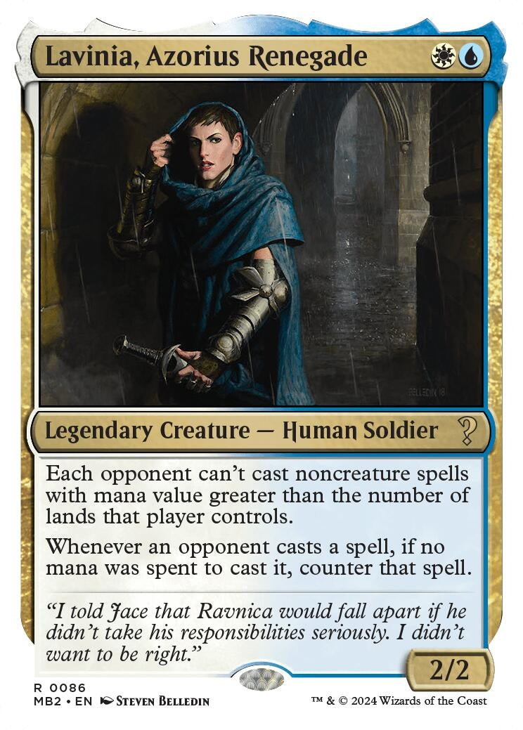 Image for Lavinia, Azorius Renegade (White Border) (86) (Mystery Booster 2) - Magic: The Gathering