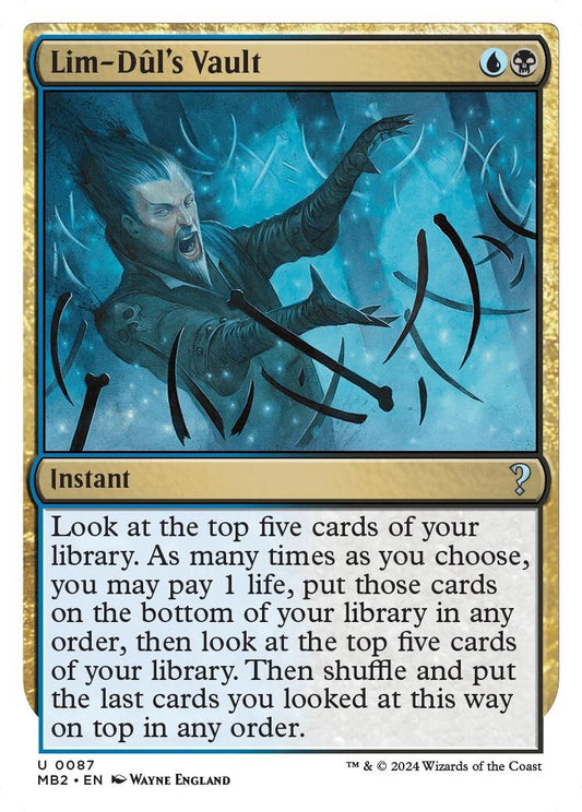 Image for Lim-Dul's Vault (White Border) (87) (Mystery Booster 2) - Magic: The Gathering