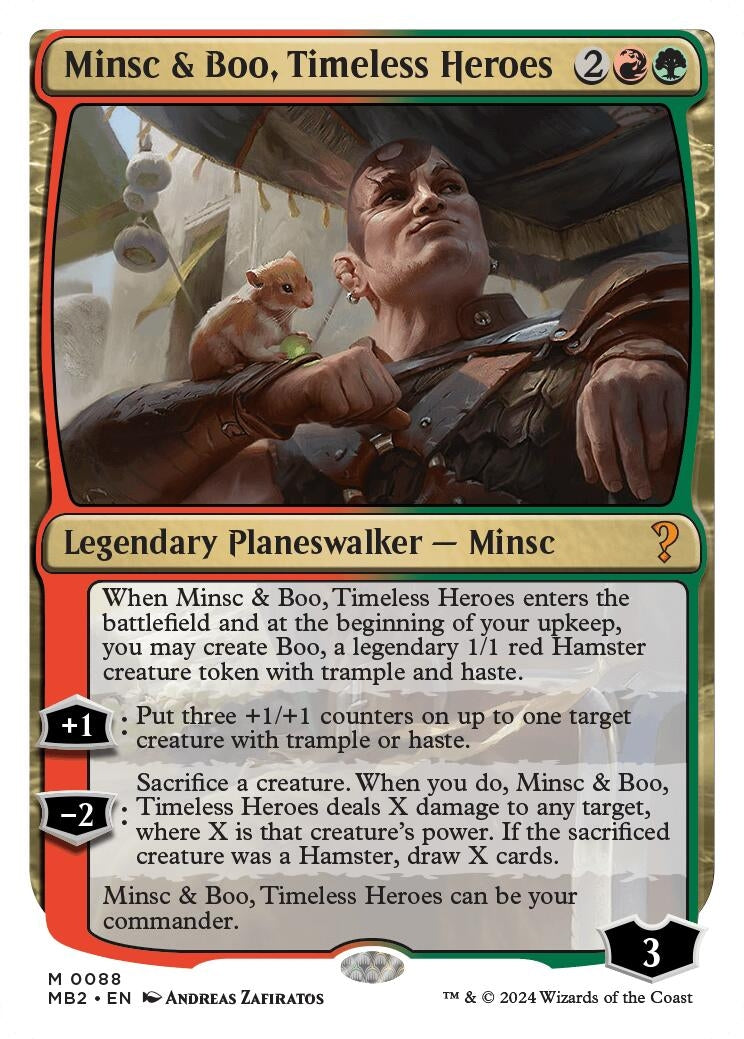 Image for Minsc & Boo, Timeless Heroes (White Border) (88) (Mystery Booster 2) - Magic: The Gathering