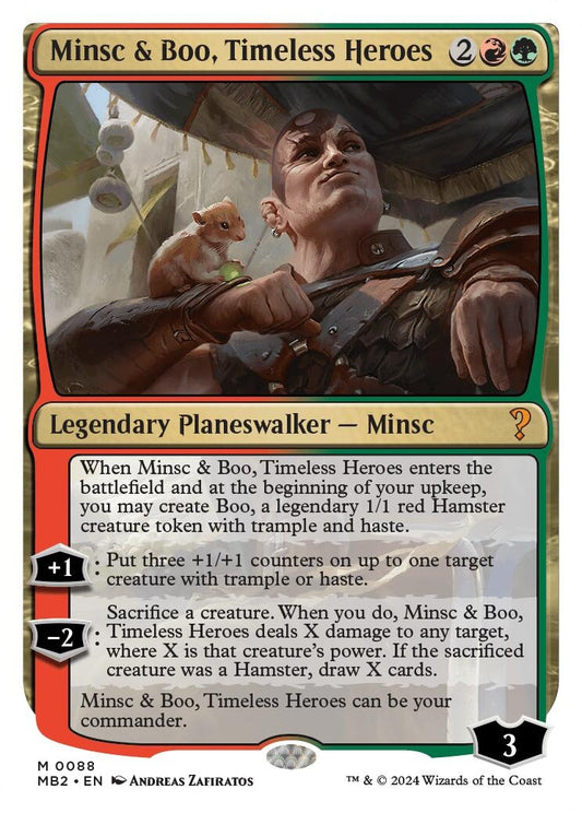 Image for Minsc & Boo, Timeless Heroes (White Border) (88) (Mystery Booster 2) - Magic: The Gathering