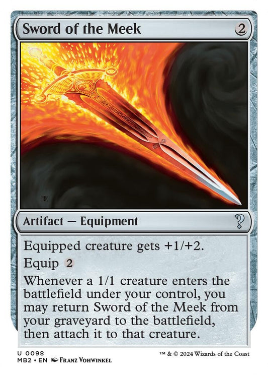 Image for Sword of the Meek (White Border) (98) (Mystery Booster 2) - Magic: The Gathering